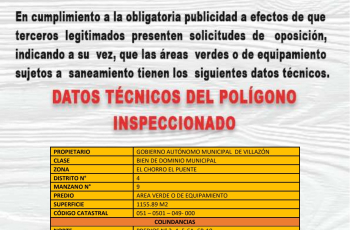 (28) SANEAMIENTO DE PREDIO, ZONA EL CHORRO ELPUENTE, MANZANO N°9